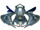 Carénage Moto CBR 1000 RR 06-07 - Bleu Flamme Argent Carénage Moto CBR 1000 RR 06-07 - Bleu Flamme Argent