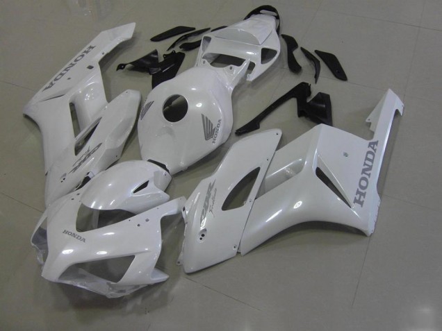 Carénage Moto CBR 1000 RR 06-07 - Blanc avec Argent Décalque Carénage Moto CBR 1000 RR 06-07 - Blanc avec Argent Décalque