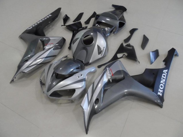 Carénage Moto CBR 1000 RR 06-07 - Gris Argent et Noir Mat Carénage Moto CBR 1000 RR 06-07 - Gris Argent et Noir Mat
