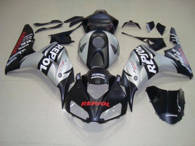 Carénages Moto CBR 1000 RR 06-07 - Noir Mat Argent Repsol