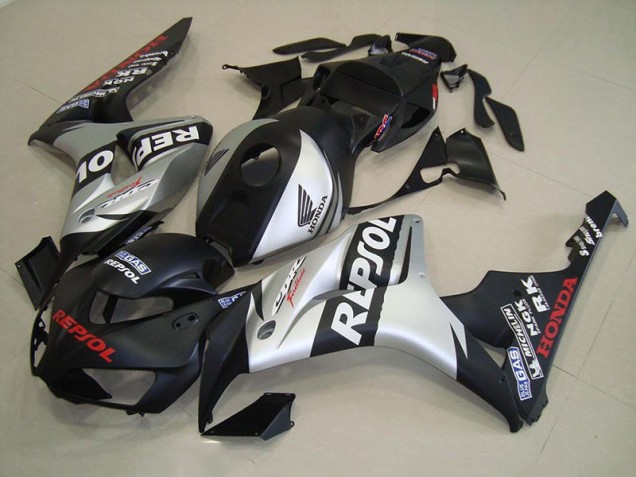 Carénage Moto CBR 1000 RR 06-07 - Noir Mat Argent Repsol Carénage Moto CBR 1000 RR 06-07 - Noir Mat Argent Repsol