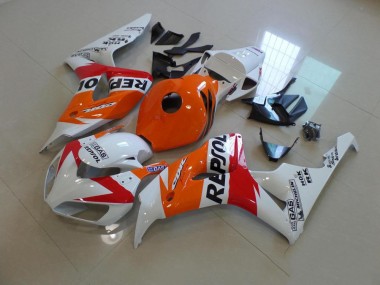 Carénage Moto CBR 1000 RR 06-07 - Blanc et Orange Repsol