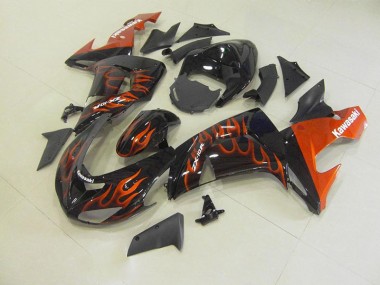 Carénage Moto ZX10R 06-07 - Orange Flamme