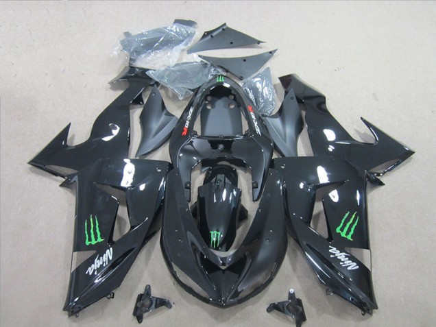 Carénage Moto ZX10R 06-07 - Noir Vert Monster Ninja Carénage Moto ZX10R 06-07 - Noir Vert Monster Ninja