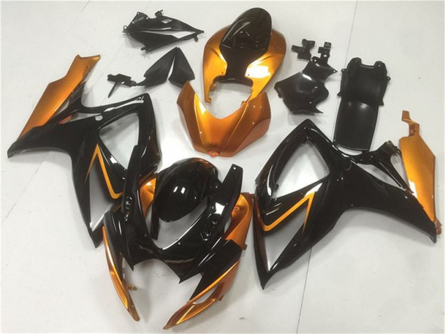 Carénages Moto GSXR 600 / 750 K6 06-07 - Noir Orange Carénages Moto GSXR 600 / 750 K6 06-07 - Noir Orange