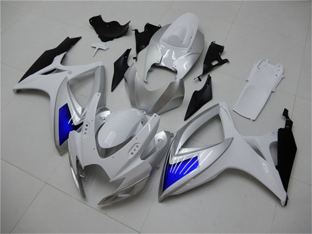 Carénages Moto GSXR 600 / 750 K6 06-07 - Blanc Bleu Carénages Moto GSXR 600 / 750 K6 06-07 - Blanc Bleu