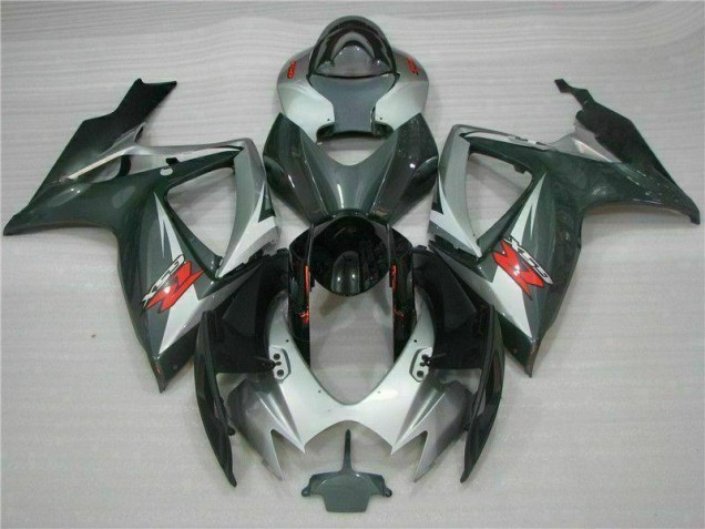 Carénage Moto GSXR 600 / 750 K6 06-07 - Argent Noir Carénage Moto GSXR 600 / 750 K6 06-07 - Argent Noir