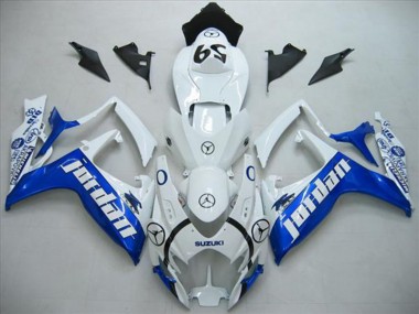 Carénage Moto GSXR 600 K6 06-07 - Blanc Bleu Jordan