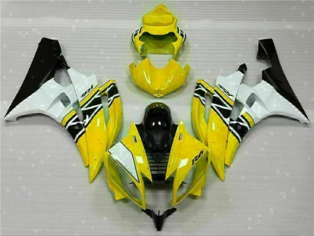 Carénages Moto R6 06-07 - Jaune Blanc Noir Carénages Moto R6 06-07 - Jaune Blanc Noir