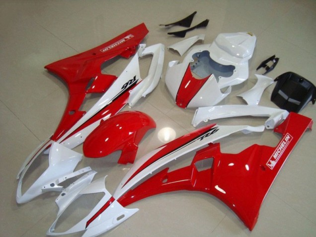 Carénage Moto R6 06-07 - Rouge Blanc Carénage Moto R6 06-07 - Rouge Blanc