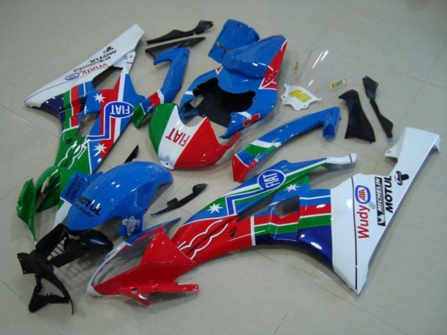 Carénage Moto R6 06-07 - Bleu Rouge Blanc Vert Carénage Moto R6 06-07 - Bleu Rouge Blanc Vert