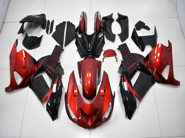 Carénage Moto ZX14R ZZR 1400 06-11 - Rouge Noir Carénage Moto ZX14R ZZR 1400 06-11 - Rouge Noir
