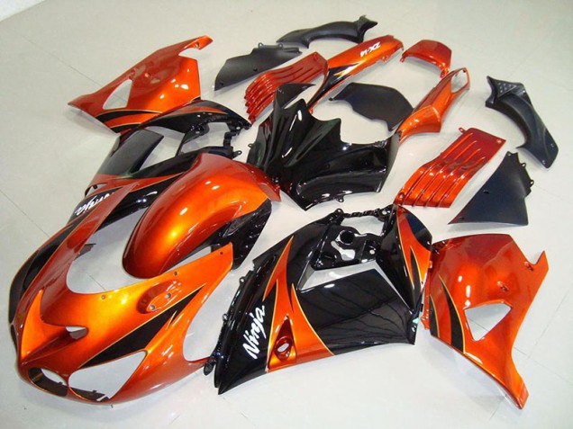 Carénage Moto ZX14R ZZR 1400 06-11 - Orange Noir Carénage Moto ZX14R ZZR 1400 06-11 - Orange Noir