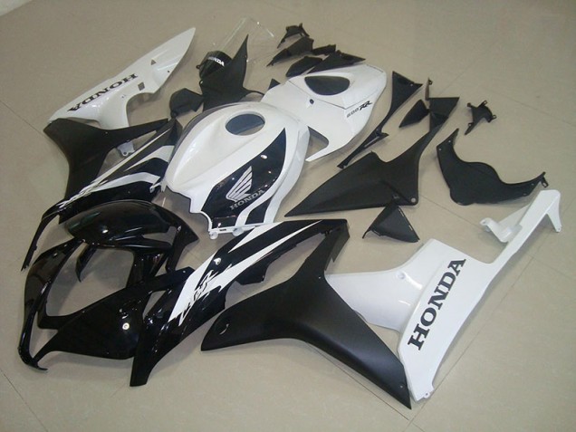 Carénage Moto CBR 600 RR 07-08 - Noir Mat Blanc Carénage Moto CBR 600 RR 07-08 - Noir Mat Blanc