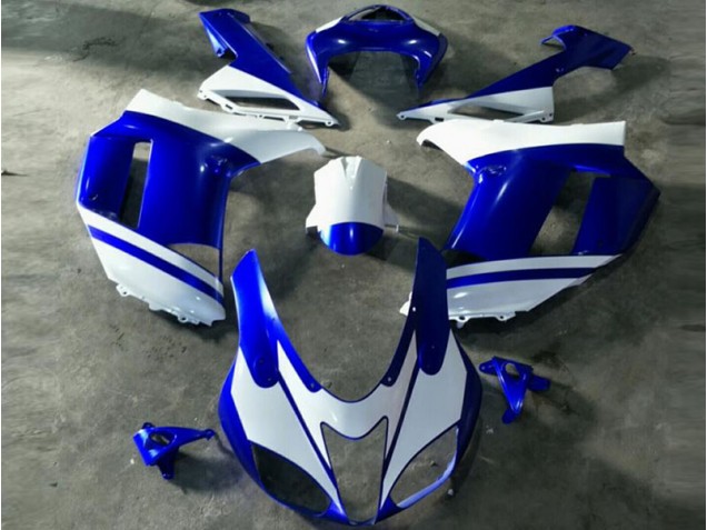 Carénage Moto ZX6R 07-08 - Bleu Blanc