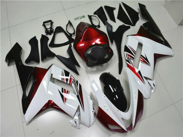 Carénage Moto ZX6R 07-08 - Blanc Noir Rouge Carénage Moto ZX6R 07-08 - Blanc Noir Rouge