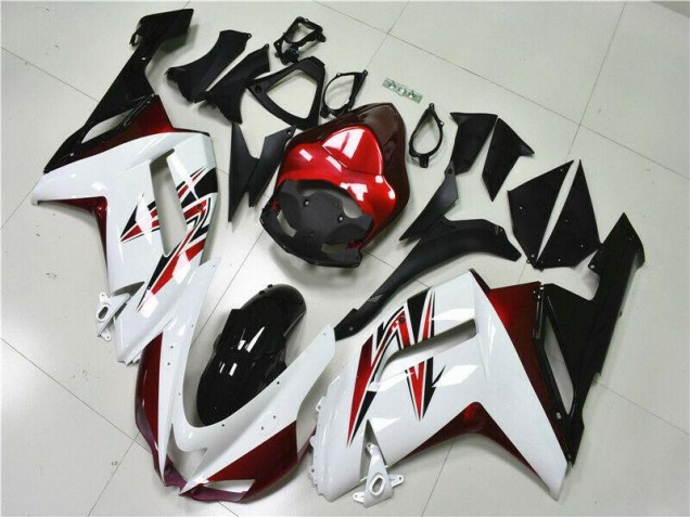 Carénage Moto ZX6R 07-08 - Blanc Noir Rouge Carénage Moto ZX6R 07-08 - Blanc Noir Rouge