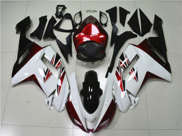 Carénage Moto ZX6R 07-08 - Blanc Noir Rouge Carénage Moto ZX6R 07-08 - Blanc Noir Rouge