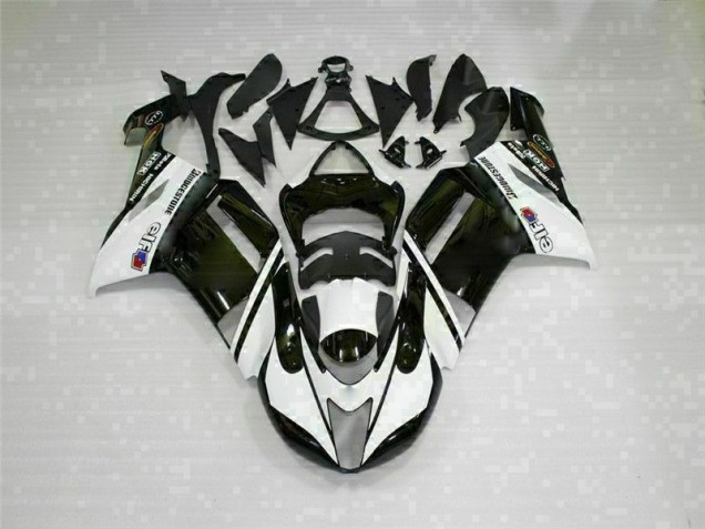 Carénages Moto ZX6R 07-08 - Noir Blanc Carénages Moto ZX6R 07-08 - Noir Blanc