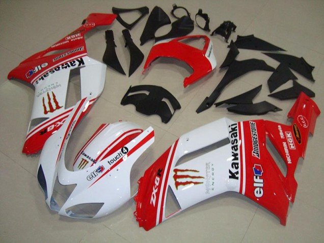 Carénage Moto ZX6R 07-08 - Rouge et Blanc Carénage Moto ZX6R 07-08 - Rouge et Blanc