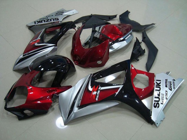 Carénages Moto GSXR 1000 K7 07-08 - Rouge Noir Argent Carénages Moto GSXR 1000 K7 07-08 - Rouge Noir Argent