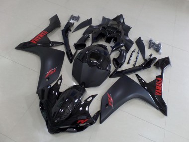 Carénage Moto R1 07-08 - Noir Mat Rouge