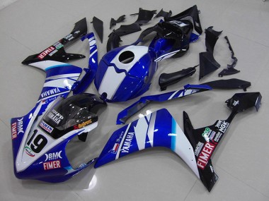 Carénage Moto R1 07-08 - Blanc Bleu