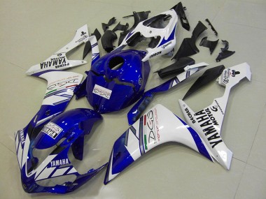 Carénage Moto R1 07-08 - Blanc Bleu Tri Colour