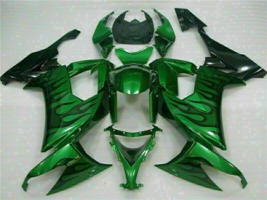 Carénage Moto ZX10R 08-10 - Vert Flamme