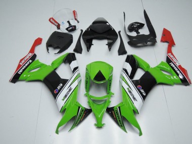 Carénage Moto ZX10R 08-10 - Blanc Noir et Vert