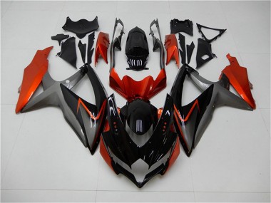 Carénage Moto GSXR 600 / 750 K8 08-10 - Noir Orange Gris