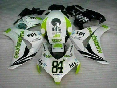 Carénage Moto CBR 1000 RR 08-11 - Blanc Vert Hannspree 84