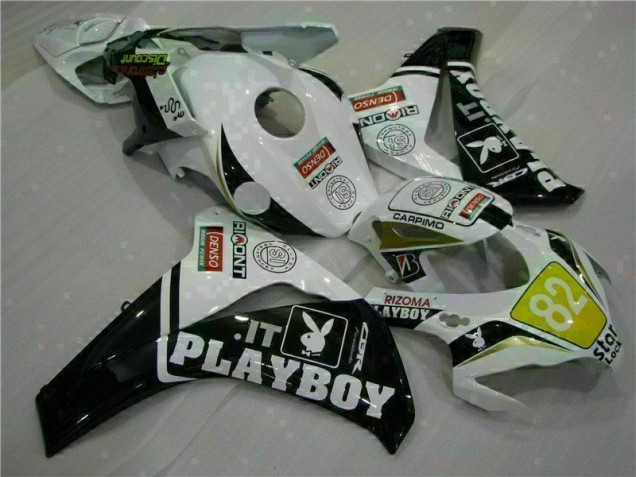 Carénage Moto CBR 1000 RR 08-11 - Blanc Noir Playboy Carénage Moto CBR 1000 RR 08-11 - Blanc Noir Playboy