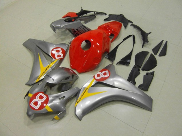 Carénage Moto CBR 1000 RR 08-11 - Argent Rouge 8 Carénage Moto CBR 1000 RR 08-11 - Argent Rouge 8