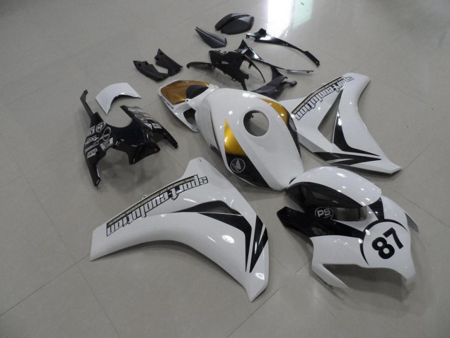 Carénage Moto CBR 1000 RR 08-11 - Noir et Blanc et Or Carénage Moto CBR 1000 RR 08-11 - Noir et Blanc et Or