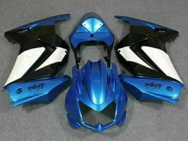 Carénages Moto EX250 08-12 - Bleu Blanc Noir Ninja