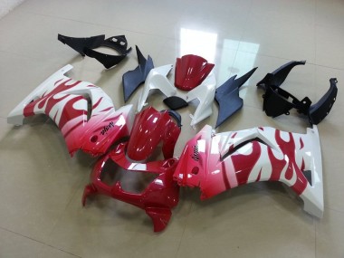 Carénage Moto ZX 250R 08-12 - Rose Rouge Flamme