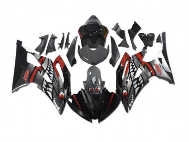 Carénage Moto R6 08-16 - Gris Rouge Requin