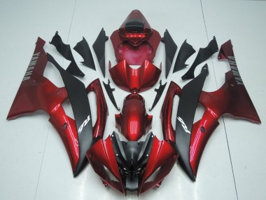 Carénage Moto R6 08-16 - Rouge Bonbon et Noir