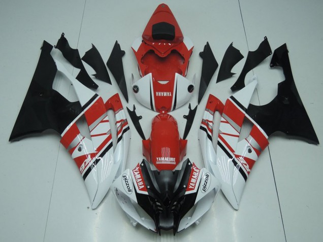 Carrosserie Moto R6 08-16 - Rouge Blanc Noir Carrosserie Moto R6 08-16 - Rouge Blanc Noir