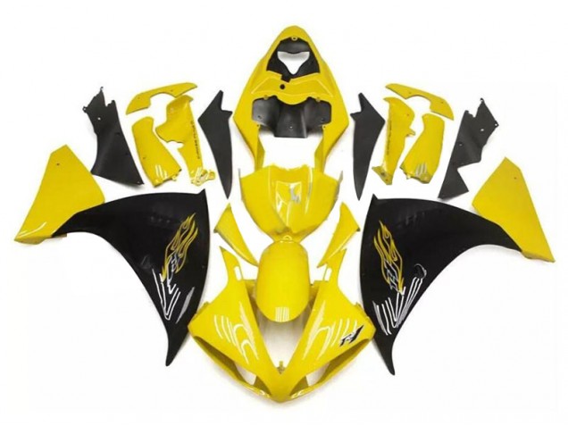 Carénage Moto R1 09-11 - Jaune Noir Carénage Moto R1 09-11 - Jaune Noir
