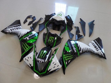 Carénage Moto R1 09-11 - Blanc Vert Big Monster
