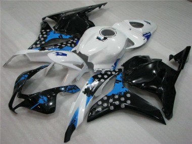 Carénage Moto CBR 600 RR 09-12 - Noir Blanc Bleu