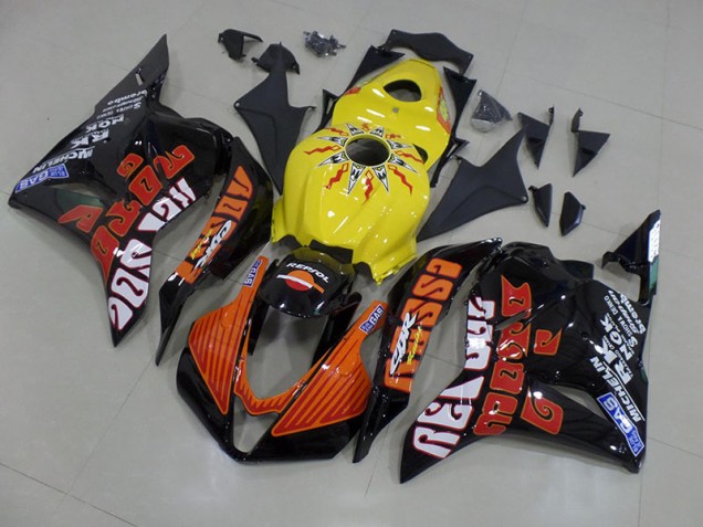 Carénage Moto CBR 600 RR 09-12 - Jaune Rossi Courses Carénage Moto CBR 600 RR 09-12 - Jaune Rossi Courses