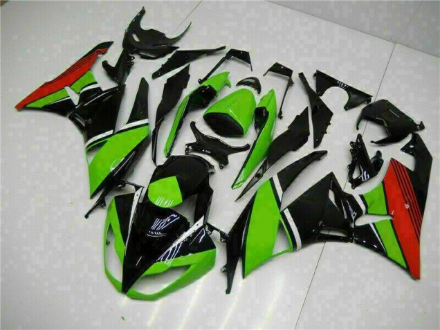 Carénage Moto ZX6R 09-12 - Noir Vert Rouge Carénage Moto ZX6R 09-12 - Noir Vert Rouge