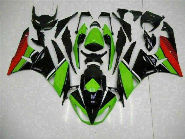 Carénage Moto ZX6R 09-12 - Noir Vert Rouge Carénage Moto ZX6R 09-12 - Noir Vert Rouge