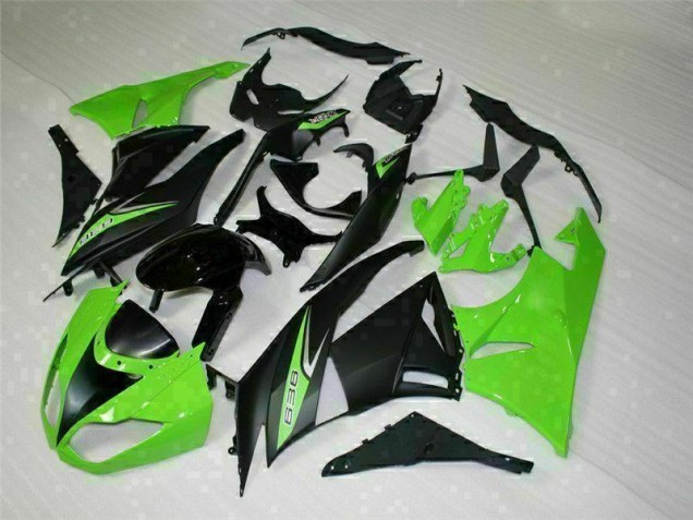 Carénage Moto ZX6R 09-12 - Noir Vert 636