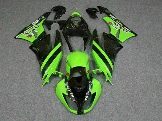 Carénage Moto ZX6R 09-12 - Noir Vert 3M Touch4 Carénage Moto ZX6R 09-12 - Noir Vert 3M Touch4