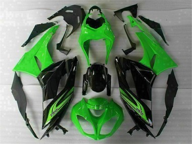 Carénage Moto ZX6R 09-12 - Vert Noir
