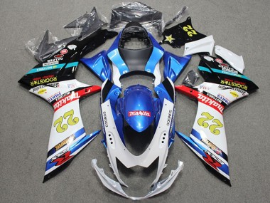 Carénage Moto GSXR 600 K11 11-24 - Bleu Blanc Rouge Rockstar 22